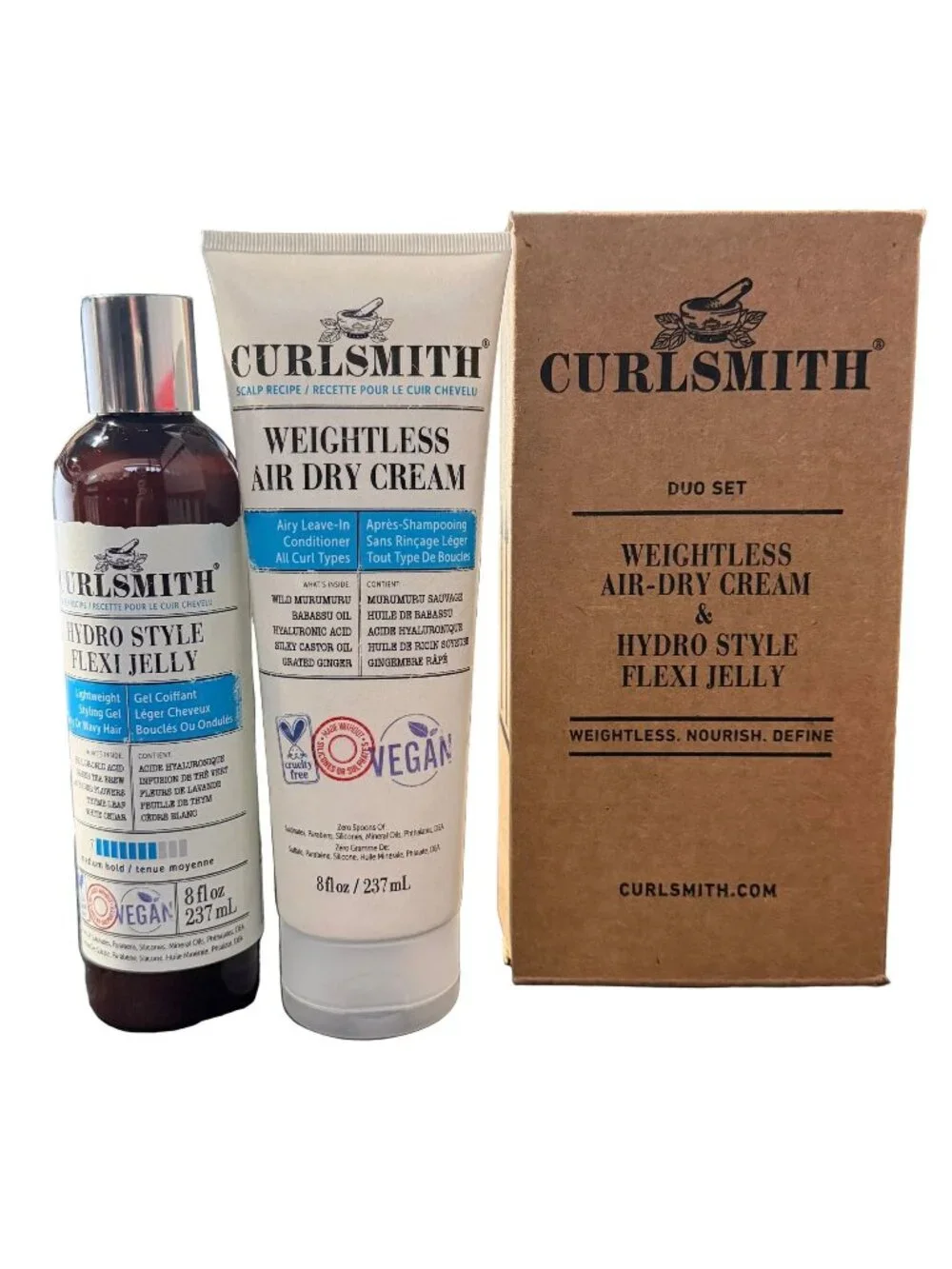 FIX Curlsmith Duo Set Weightless Airdry Cream + Hydro Style Flexi Jelly - Full S